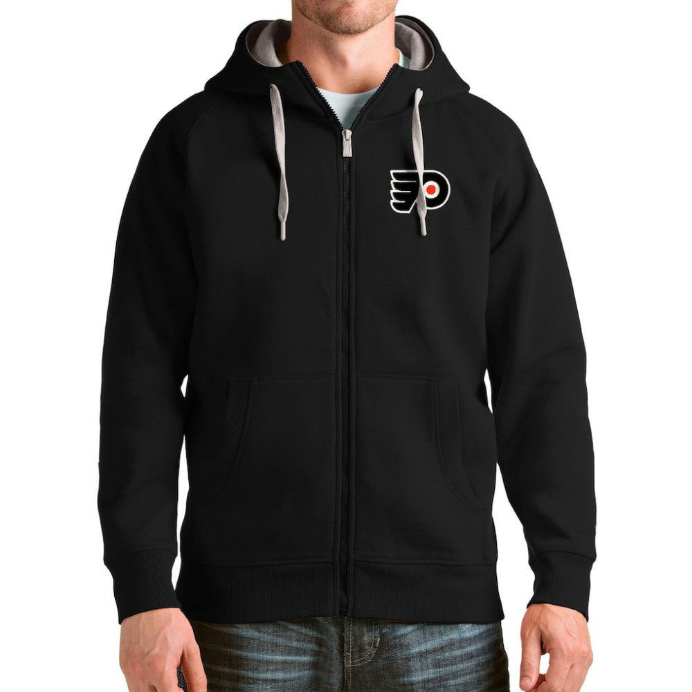 Philadelphia Flyers Antigua Logo Victory Full-Zip Hoodie - Black | NHL online