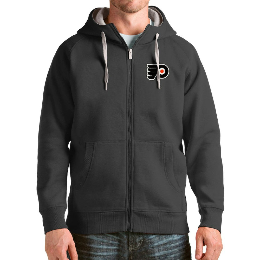 Philadelphia Flyers Antigua Logo Victory Full-Zip Hoodie - Charcoal | NHL online