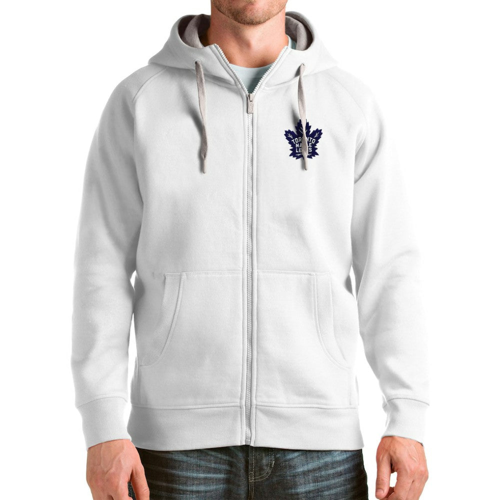 Toronto Maple Leafs Antigua Logo Victory Full-Zip Hoodie - White | NHL online