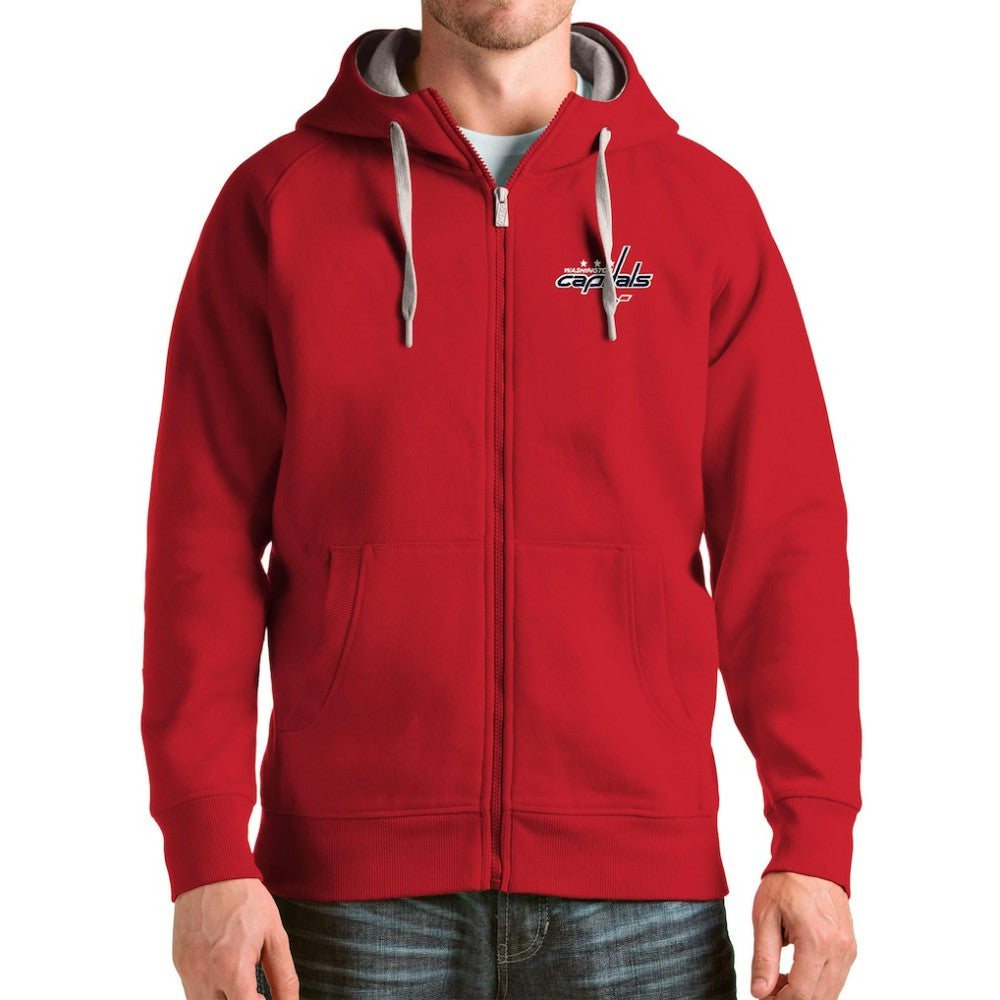 Washington Capitals Antigua Logo Victory Full-Zip Hoodie - Red | NHL online
