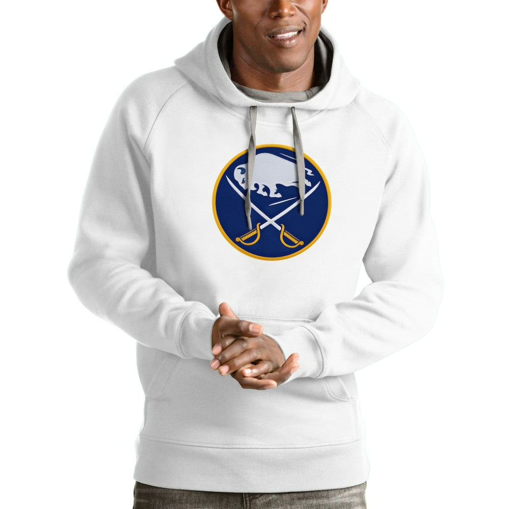 Buffalo Sabres Antigua Logo Victory Pullover Hoodie - White | NHL near me