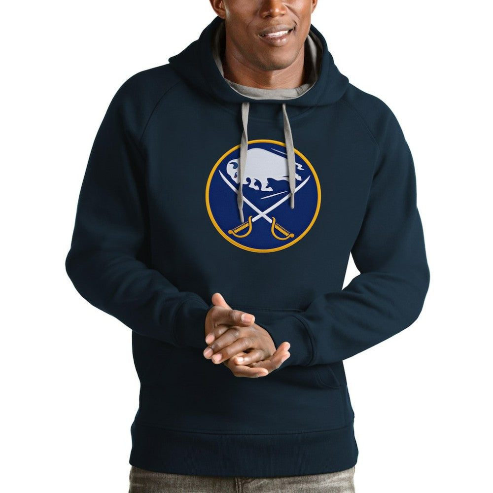 Buffalo Sabres Antigua Logo Victory Pullover Hoodie - Navy | NHL Lifestyle