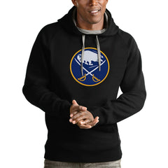 Buffalo Sabres Antigua Logo Victory Pullover Hoodie - Black | NHL Lifestyle