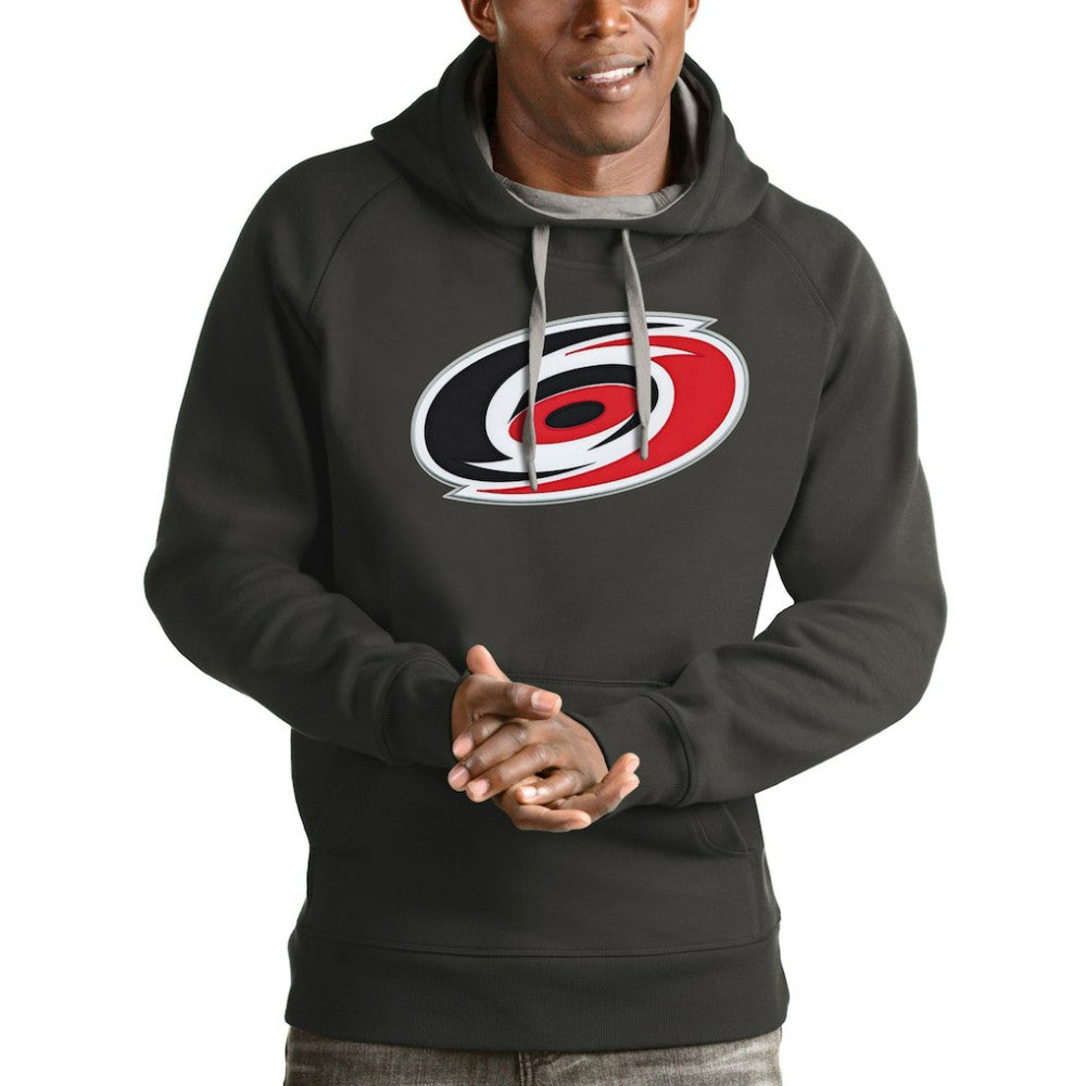Carolina Hurricanes Antigua Logo Victory Pullover Hoodie - Charcoal | NHL Clearance