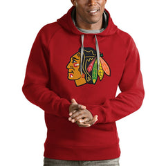 Chicago Blackhawks Antigua Logo Victory Pullover Hoodie - Red | NHL discount