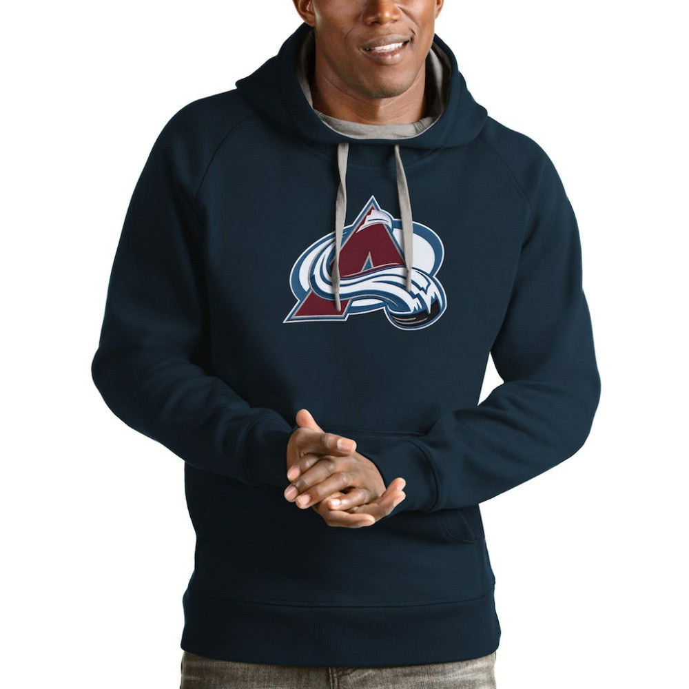 Colorado Avalanche Antigua Logo Victory Pullover Hoodie - Navy | NHL on sale