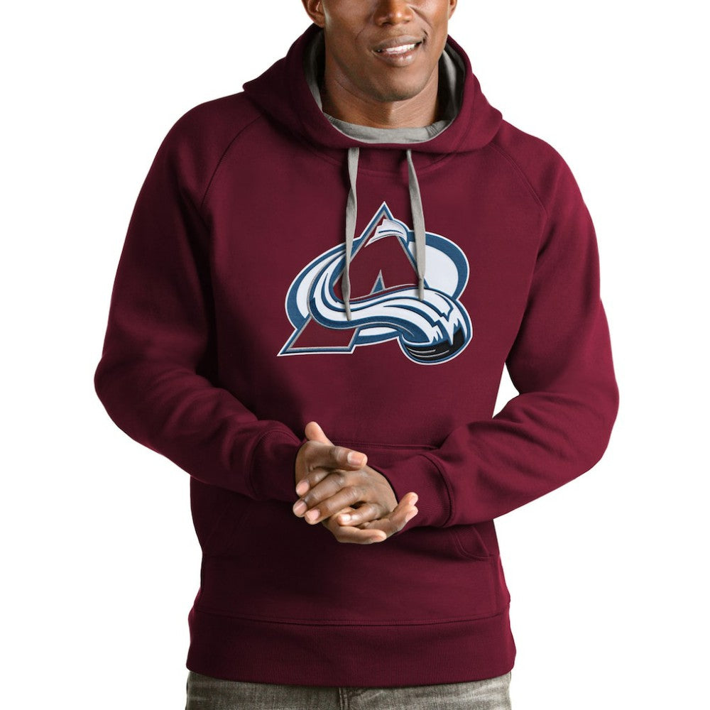 Colorado Avalanche Antigua Logo Victory Pullover Hoodie - Burgundy | NHL near me