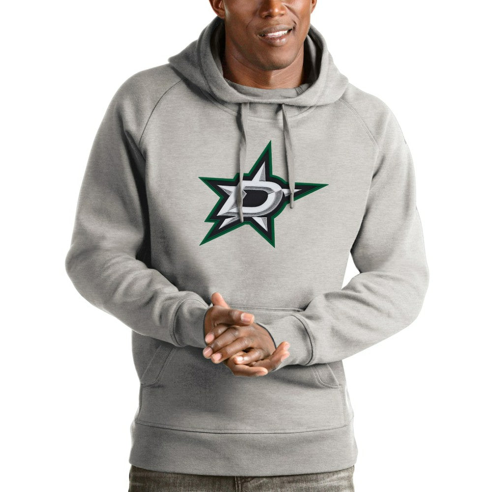 Dallas Stars Antigua Logo Victory Pullover Hoodie - Heathered Gray | NHL sale