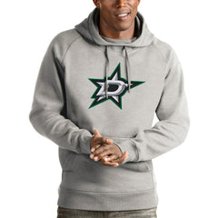 Dallas Stars Antigua Logo Victory Pullover Hoodie - Heathered Gray | NHL sale