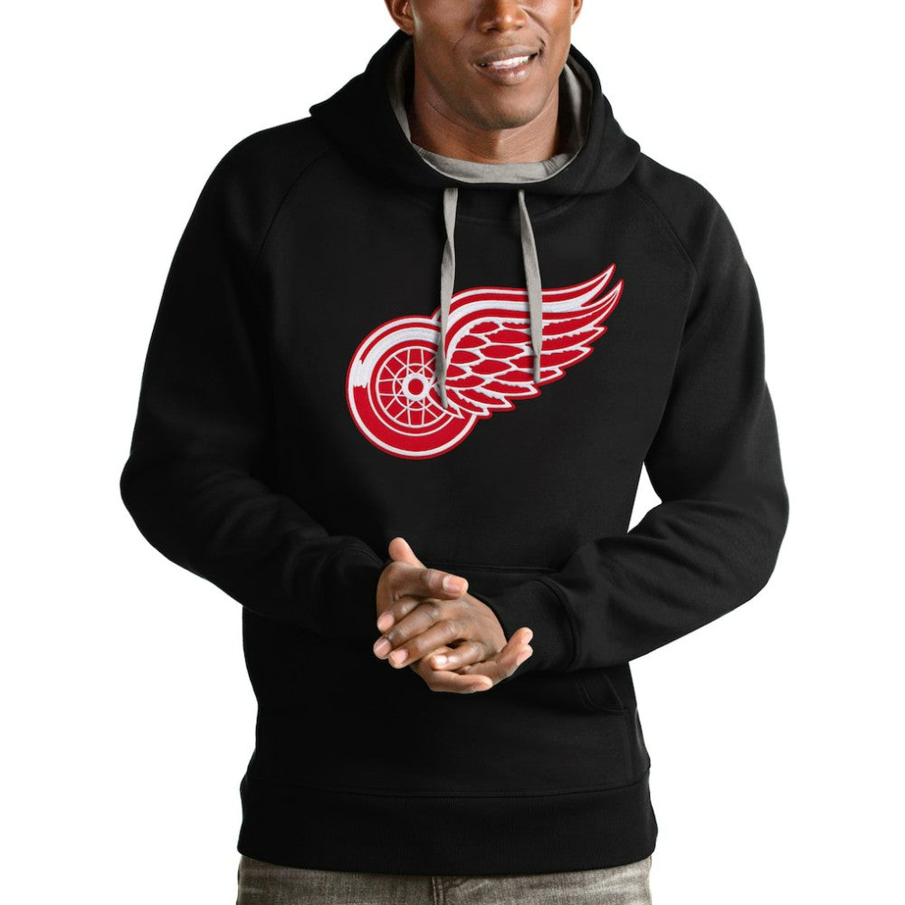 Detroit Red Wings Antigua Logo Victory Pullover Hoodie - Black | NHL discount