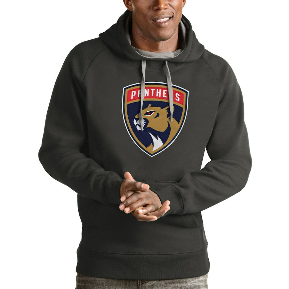 Florida Panthers Antigua Logo Victory Pullover Hoodie - Charcoal | NHL near me