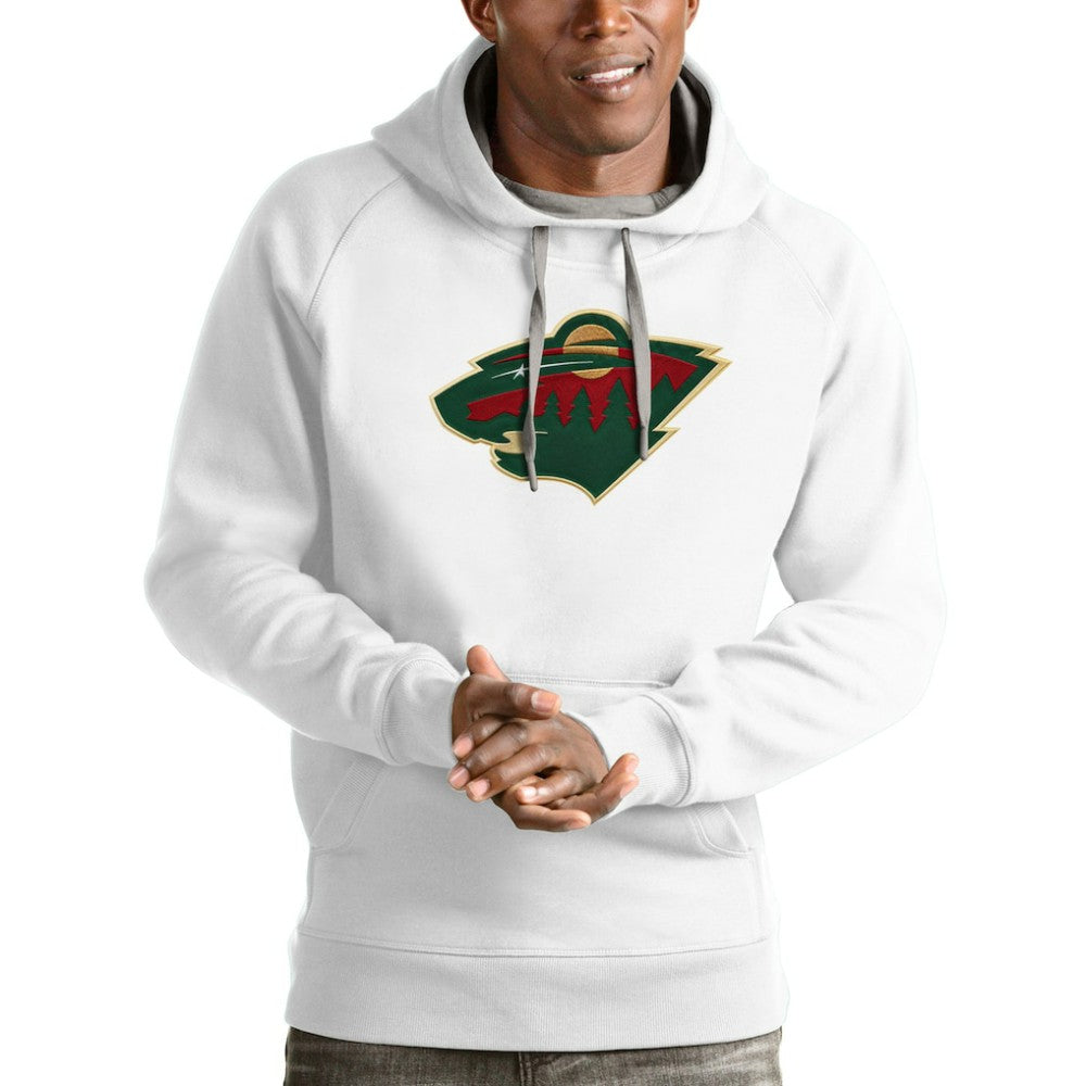 Minnesota Wild Antigua Logo Victory Pullover Hoodie - White | NHL discount