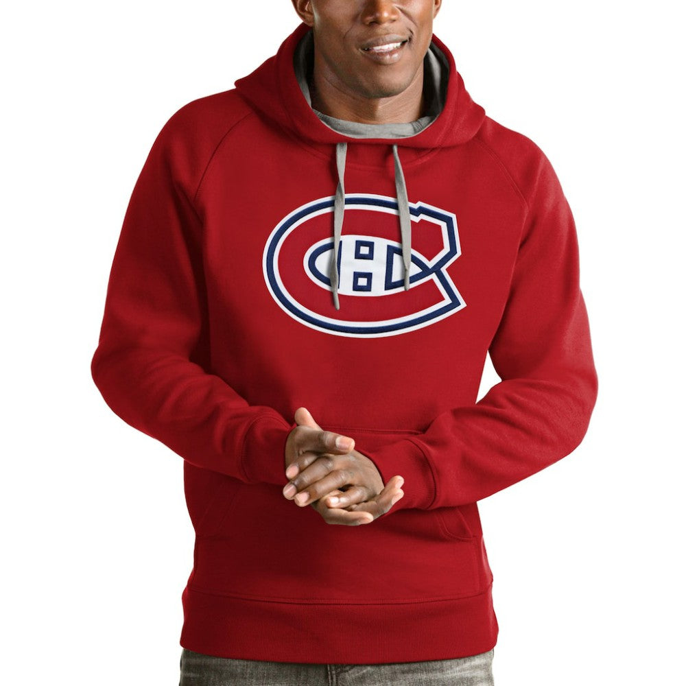 Montreal Canadiens Antigua Logo Victory Pullover Hoodie - Red | NHL online
