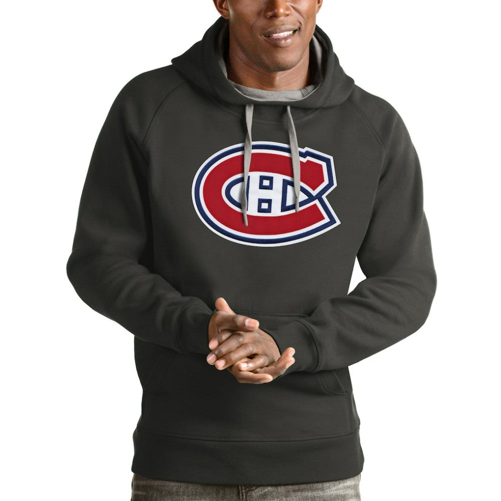 Montreal Canadiens Antigua Logo Victory Pullover Hoodie - Charcoal | NHL discount