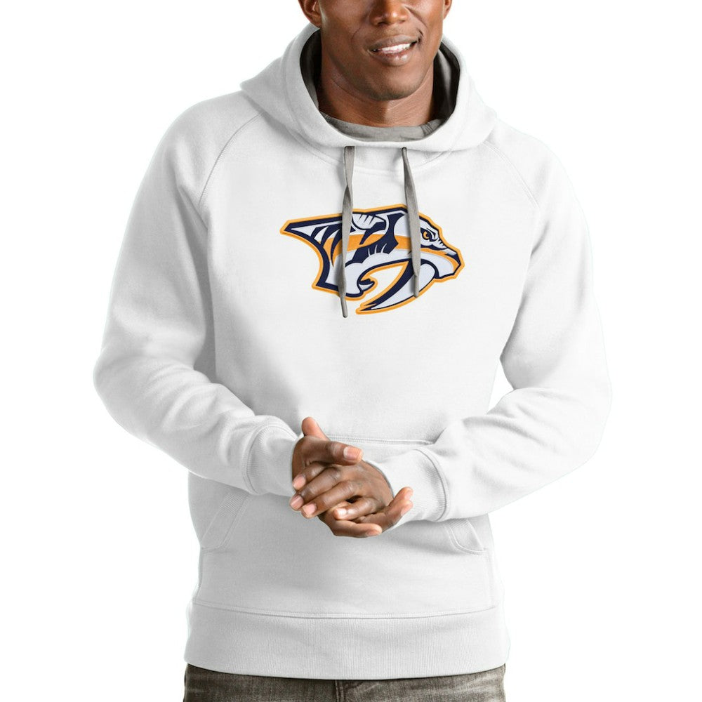 Nashville Predators Antigua Logo Victory Pullover Hoodie - White | NHL near me