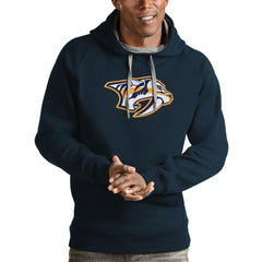 Nashville Predators Antigua Logo Victory Pullover Hoodie - Navy | NHL near me