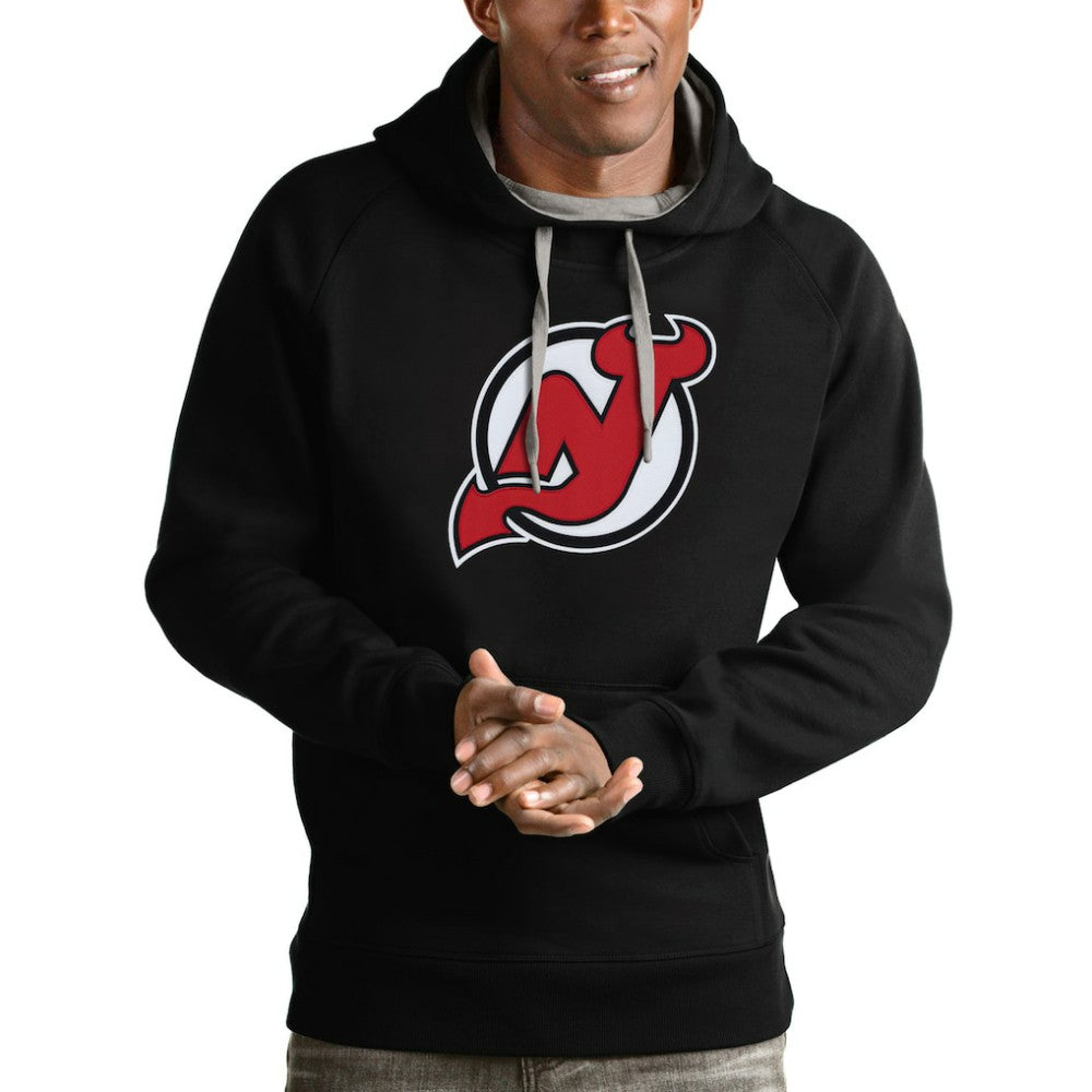 New Jersey Devils Antigua Logo Victory Pullover Hoodie - Black | NHL discount