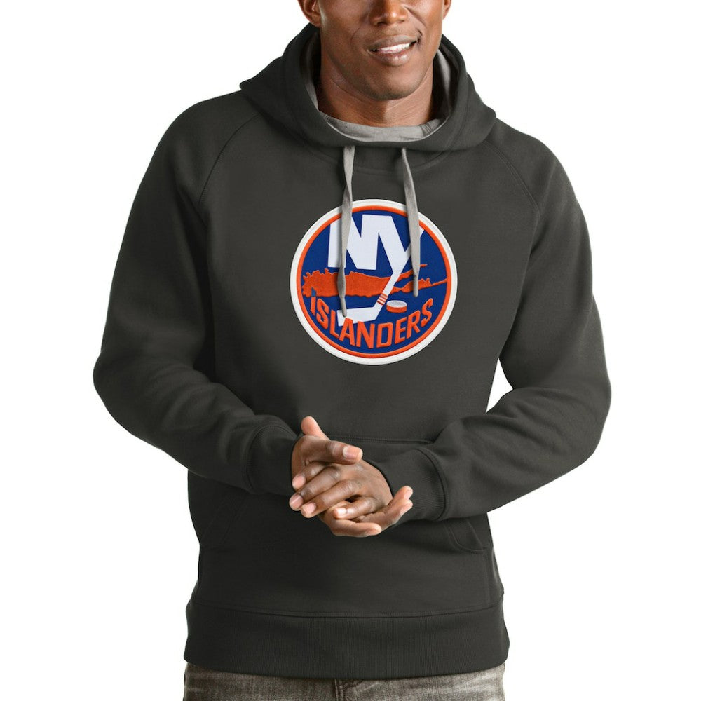 New York Islanders Antigua Logo Victory Pullover Hoodie - Charcoal | NHL on sale