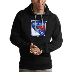 New York Rangers Antigua Logo Victory Pullover Hoodie - Black | NHL sale