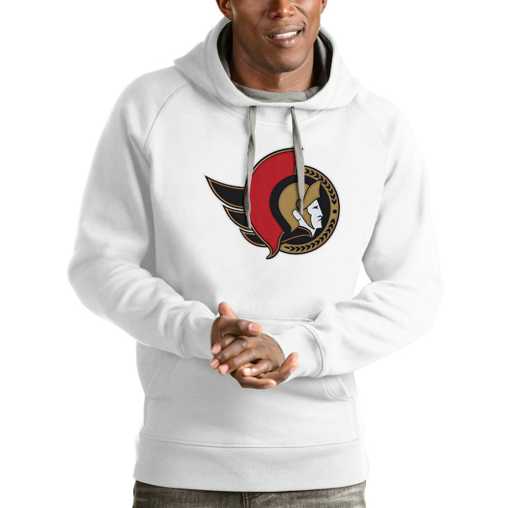 Ottawa Senators Antigua Logo Victory Pullover Hoodie - White | NHL near me