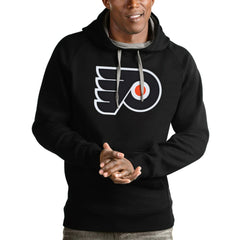 Philadelphia Flyers Antigua Logo Victory Pullover Hoodie - Black | NHL Clearance