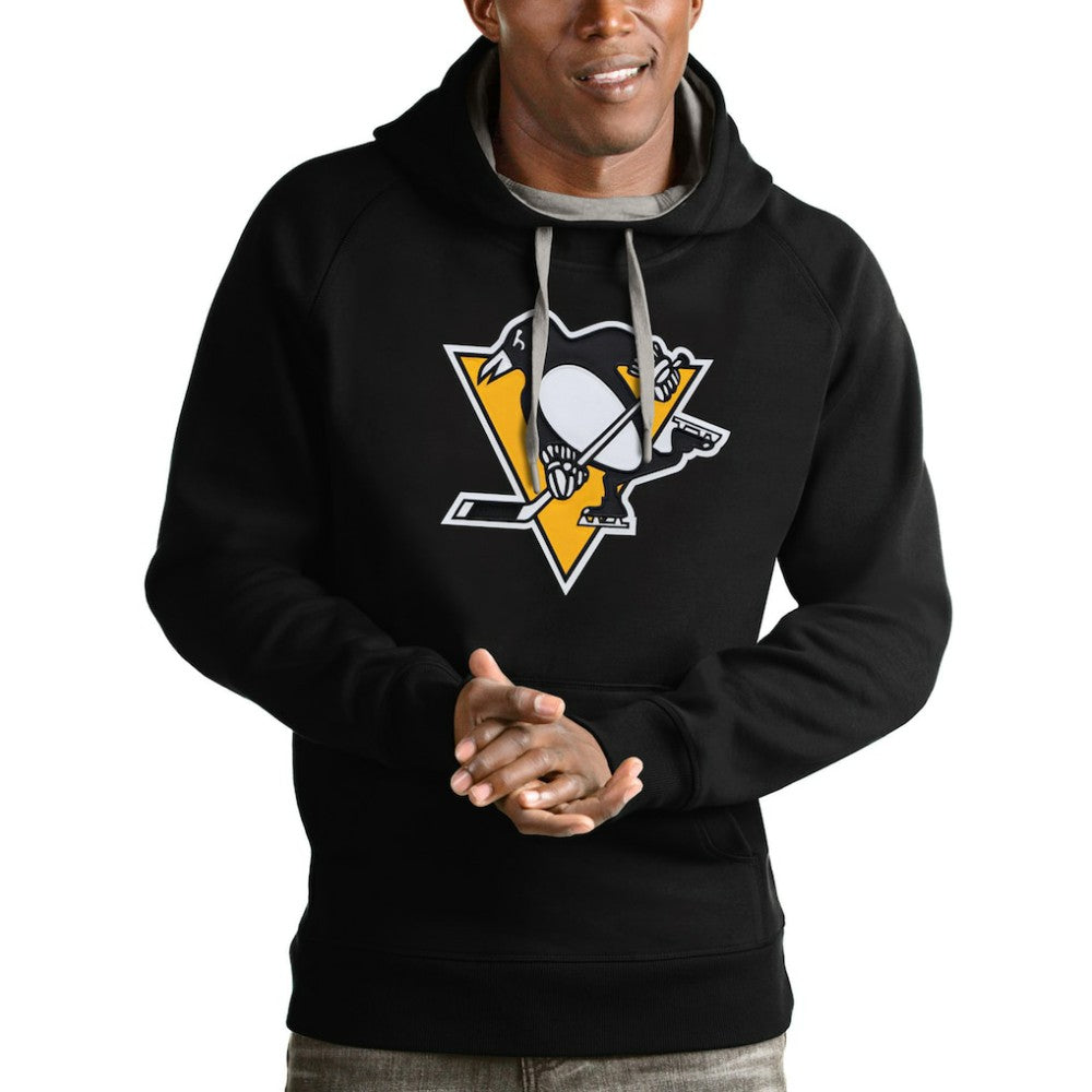 Pittsburgh Penguins Antigua Logo Victory Pullover Hoodie - Black | NHL sale