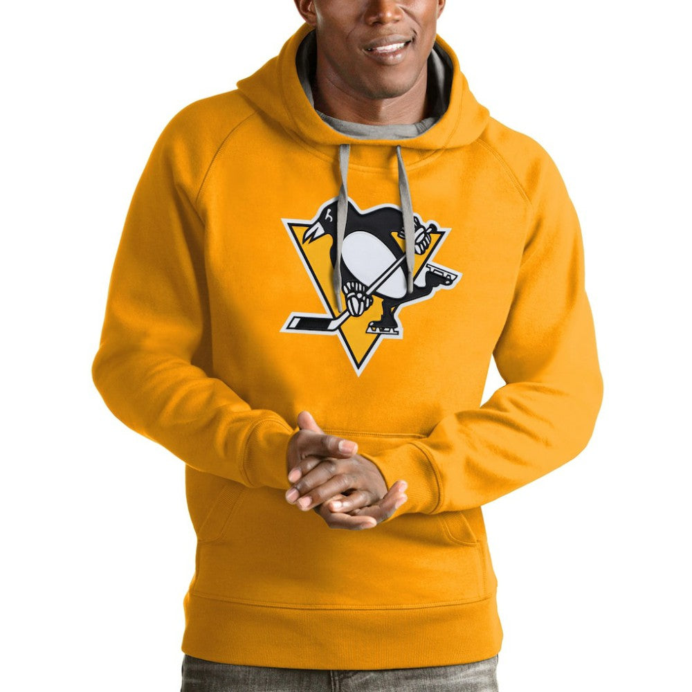 Pittsburgh Penguins Antigua Logo Victory Pullover Hoodie - Gold | NHL discount