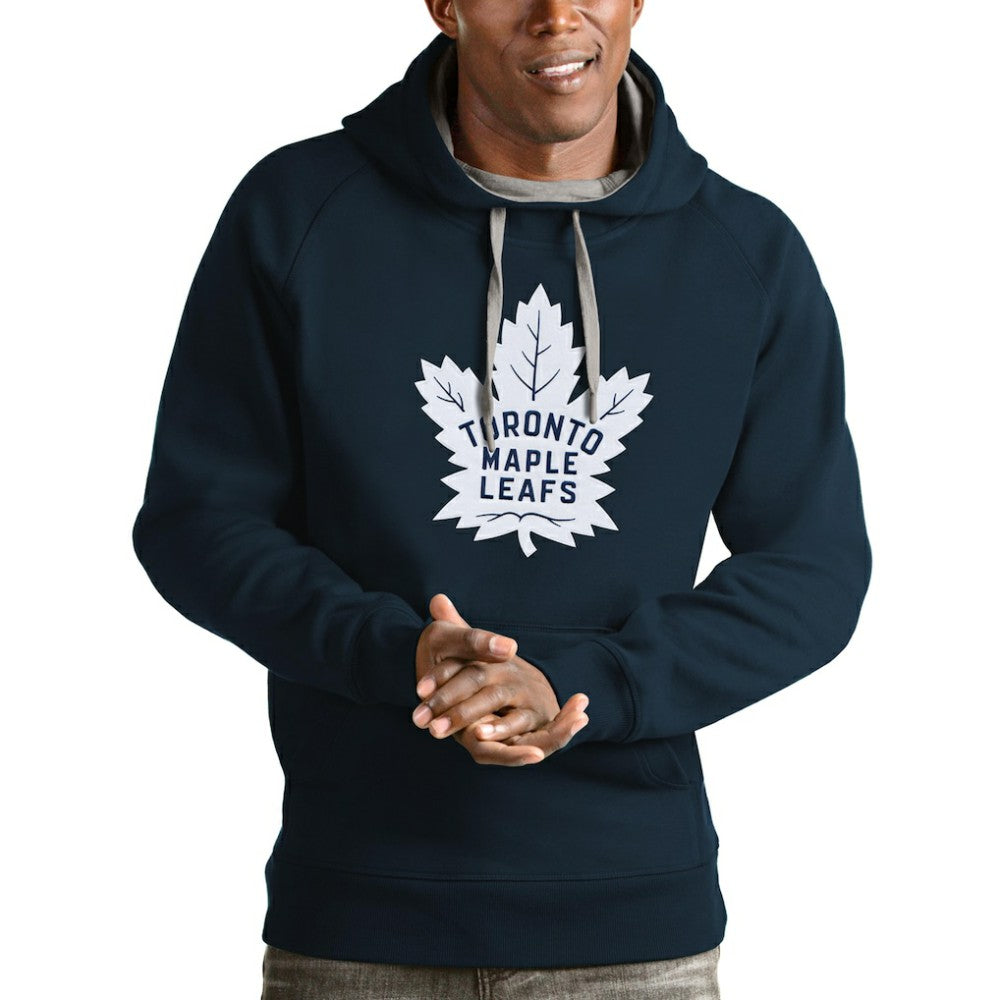 Toronto Maple Leafs Antigua Logo Victory Pullover Hoodie - Navy | NHL sale