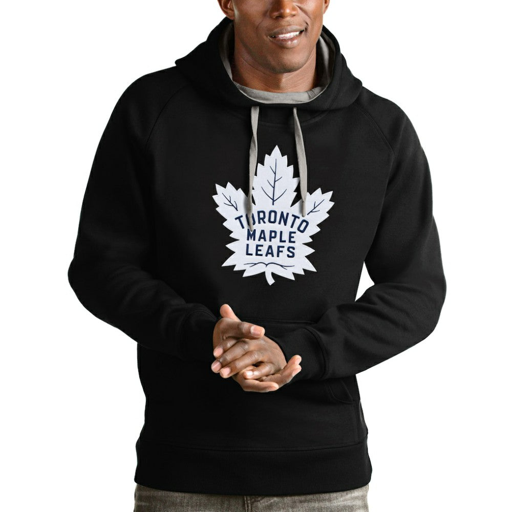 Toronto Maple Leafs Antigua Logo Victory Pullover Hoodie - Black | NHL sale
