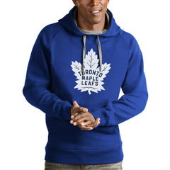 Toronto Maple Leafs Antigua Logo Victory Pullover Hoodie - Blue | NHL Lifestyle