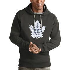 Toronto Maple Leafs Antigua Logo Victory Pullover Hoodie - Charcoal | NHL on sale