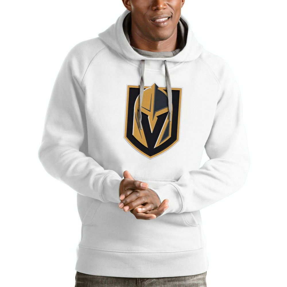Vegas Golden Knights Antigua Logo Victory Pullover Hoodie - White | NHL on sale