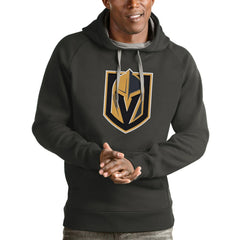 Vegas Golden Knights Antigua Logo Victory Pullover Hoodie - Charcoal | NHL on sale