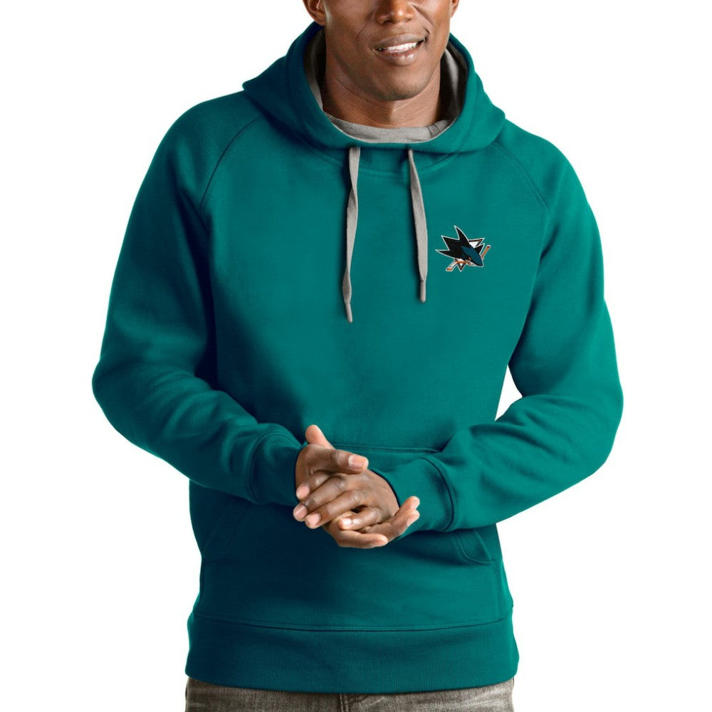San Jose Sharks Antigua Victory Pullover Hoodie - Teal | NHL on sale