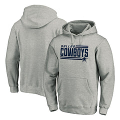 Dallas Cowboys Onside Stripe Pullover Hoodie - Heathered Gray - NFL