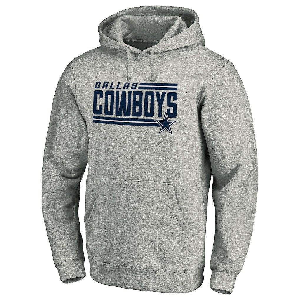 Dallas Cowboys Onside Stripe Pullover Hoodie - Heathered Gray - NFL