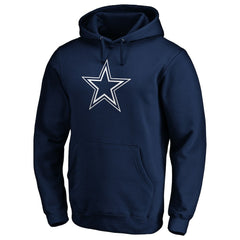 Dallas Cowboys Primary Logo Fitted Pullover Hoodie - Navy - NFL