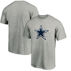 Dallas Cowboys Primary Logo T-Shirt - Heather Gray - Fanatics