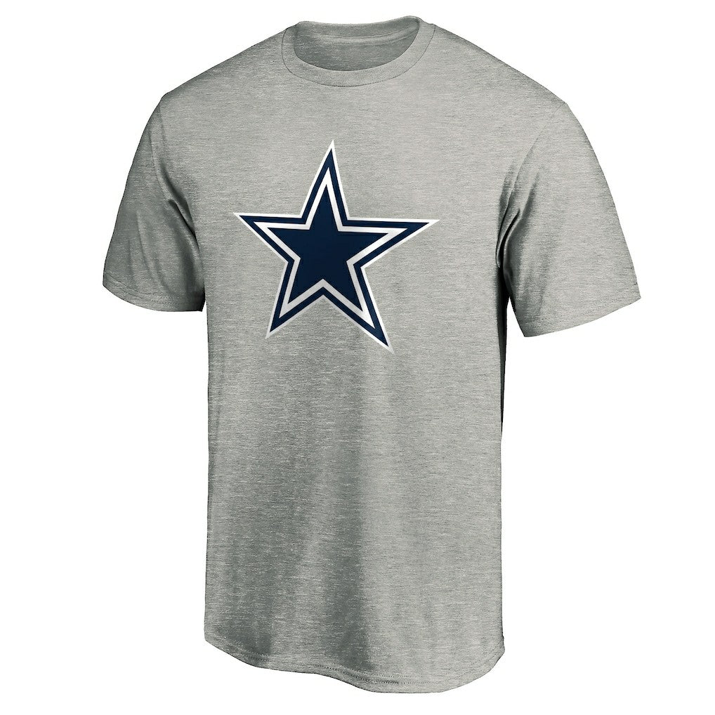 Dallas Cowboys Primary Logo T-Shirt - Heather Gray - Fanatics