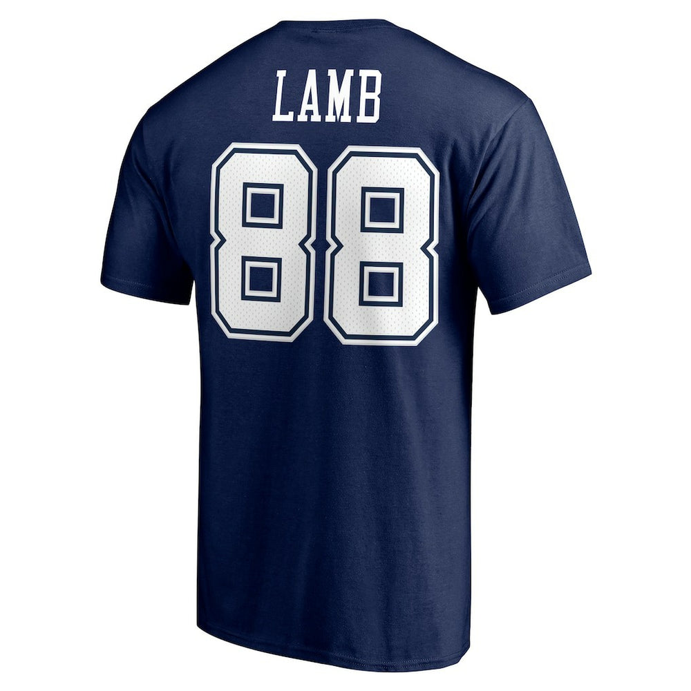 CeeDee Lamb Dallas Cowboys Team Player Icon Name & Number T-Shirt - Navy - NFL
