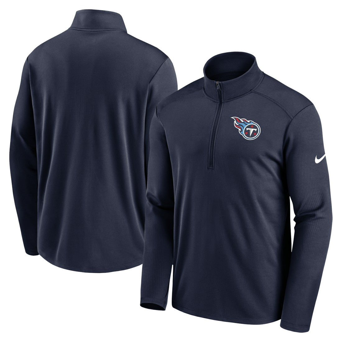 Tennessee Titans Logo Pacer Performance Half-Zip Jacket - Navy - Nike