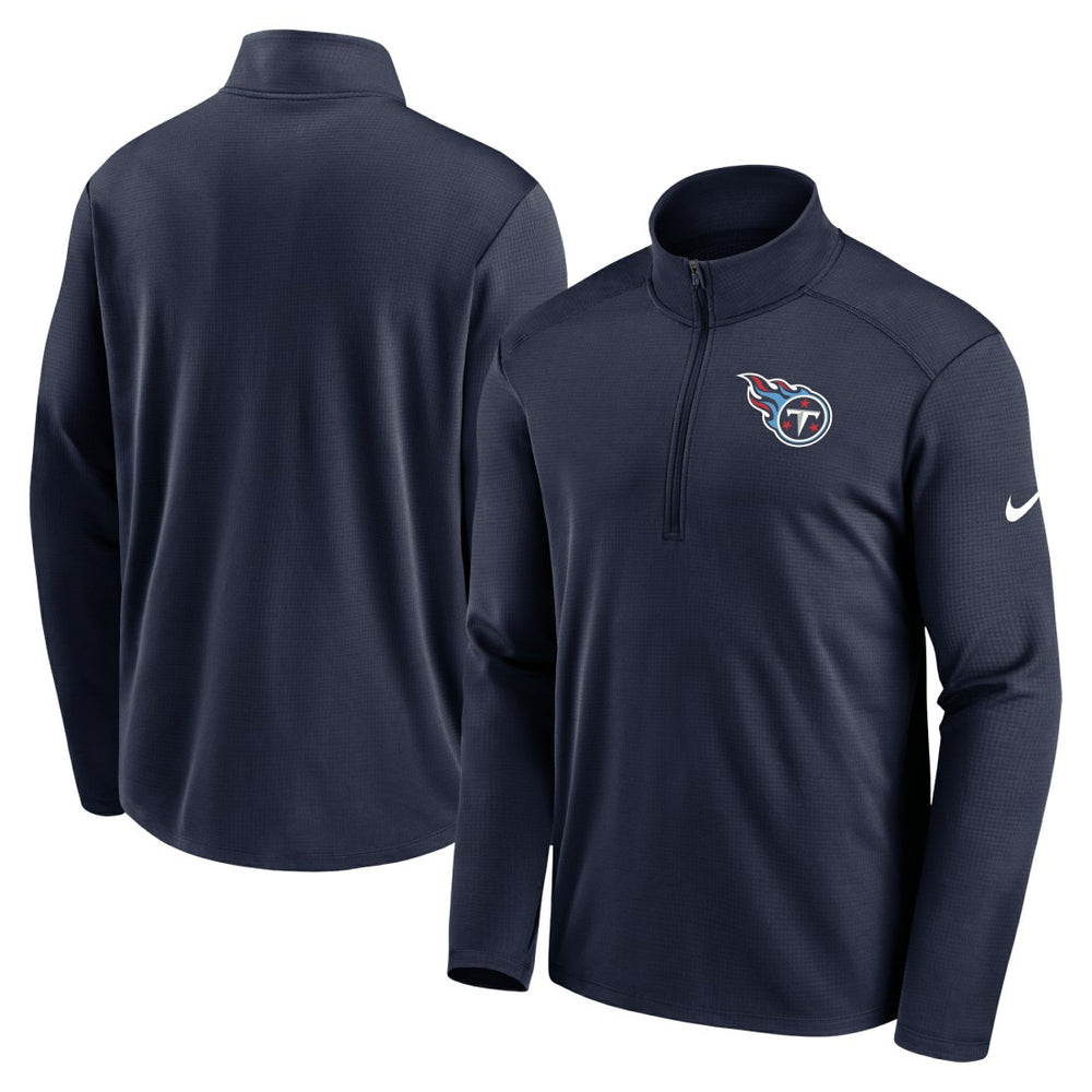 Tennessee Titans Logo Pacer Performance Half-Zip Jacket - Navy - Nike