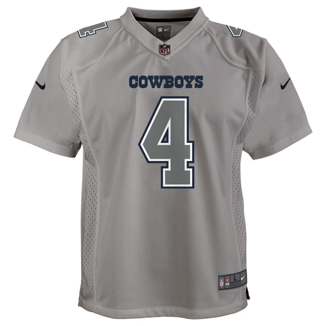 Dak Prescott Dallas Cowboys Youth Atmosphere Game Jersey - Gray - Nike
