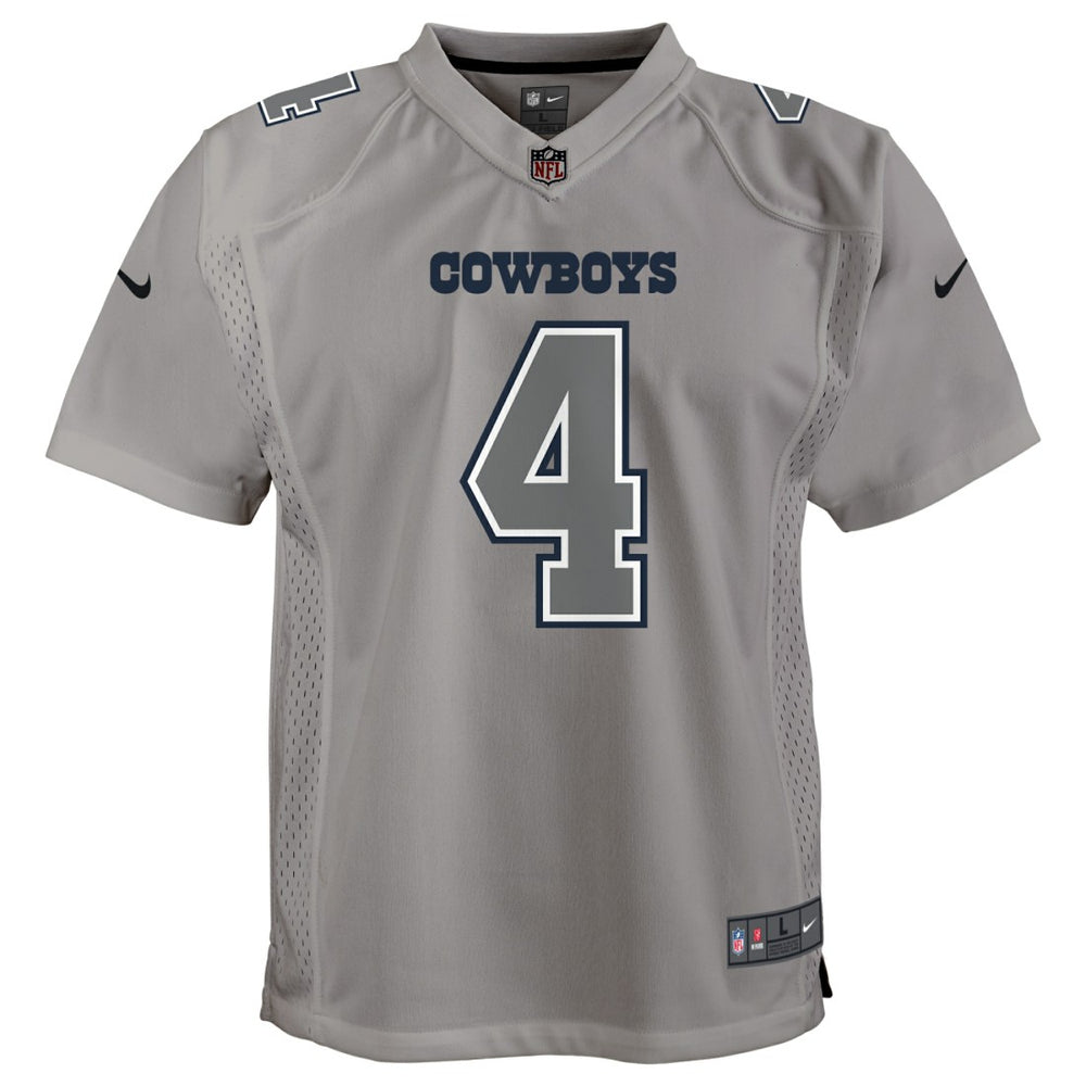 Dak Prescott Dallas Cowboys Youth Atmosphere Game Jersey - Gray - Nike