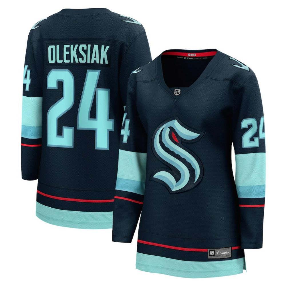 Jamie Oleksiak Seattle Kraken Fanatics Women's Home Breakaway Player Jersey - Deep Sea Blue | Fanatics Lifestyle