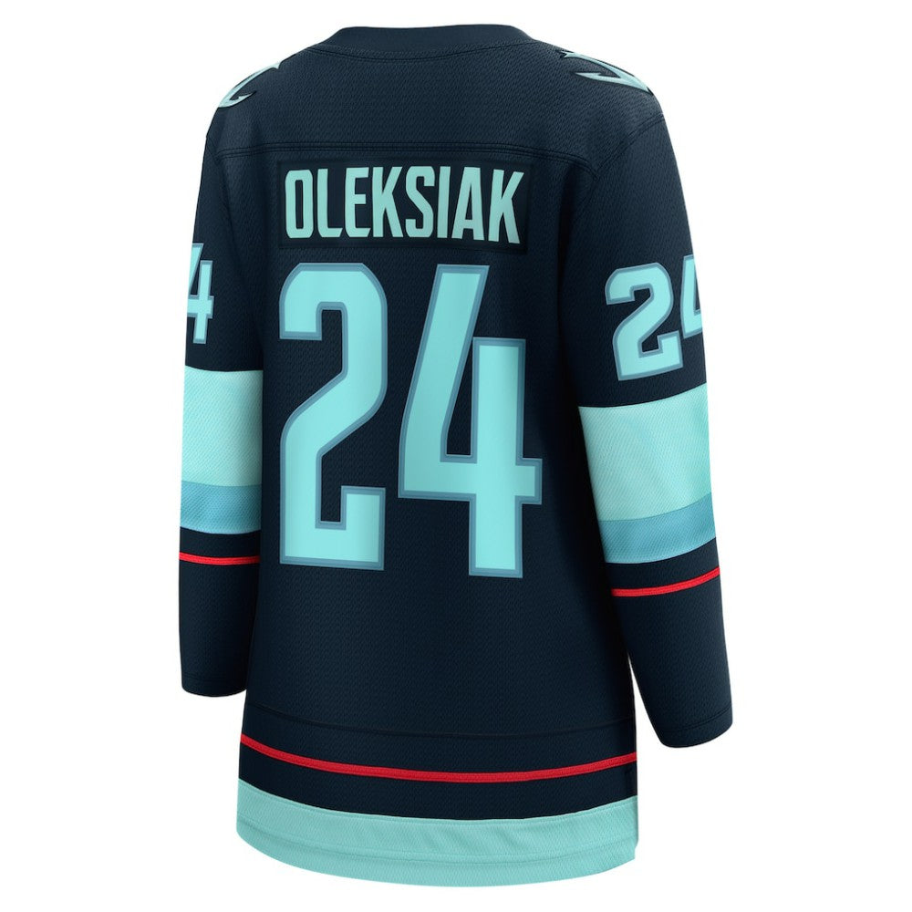 Jamie Oleksiak Seattle Kraken Fanatics Women's Home Breakaway Player Jersey - Deep Sea Blue | Fanatics Lifestyle