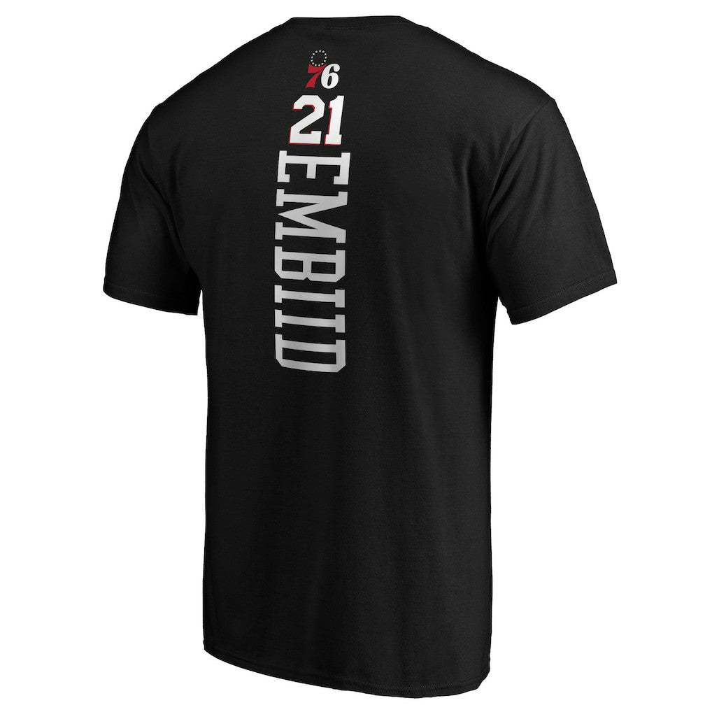 Joel Embiid Philadelphia 76ers Playmaker Name & Number T-Shirt Black