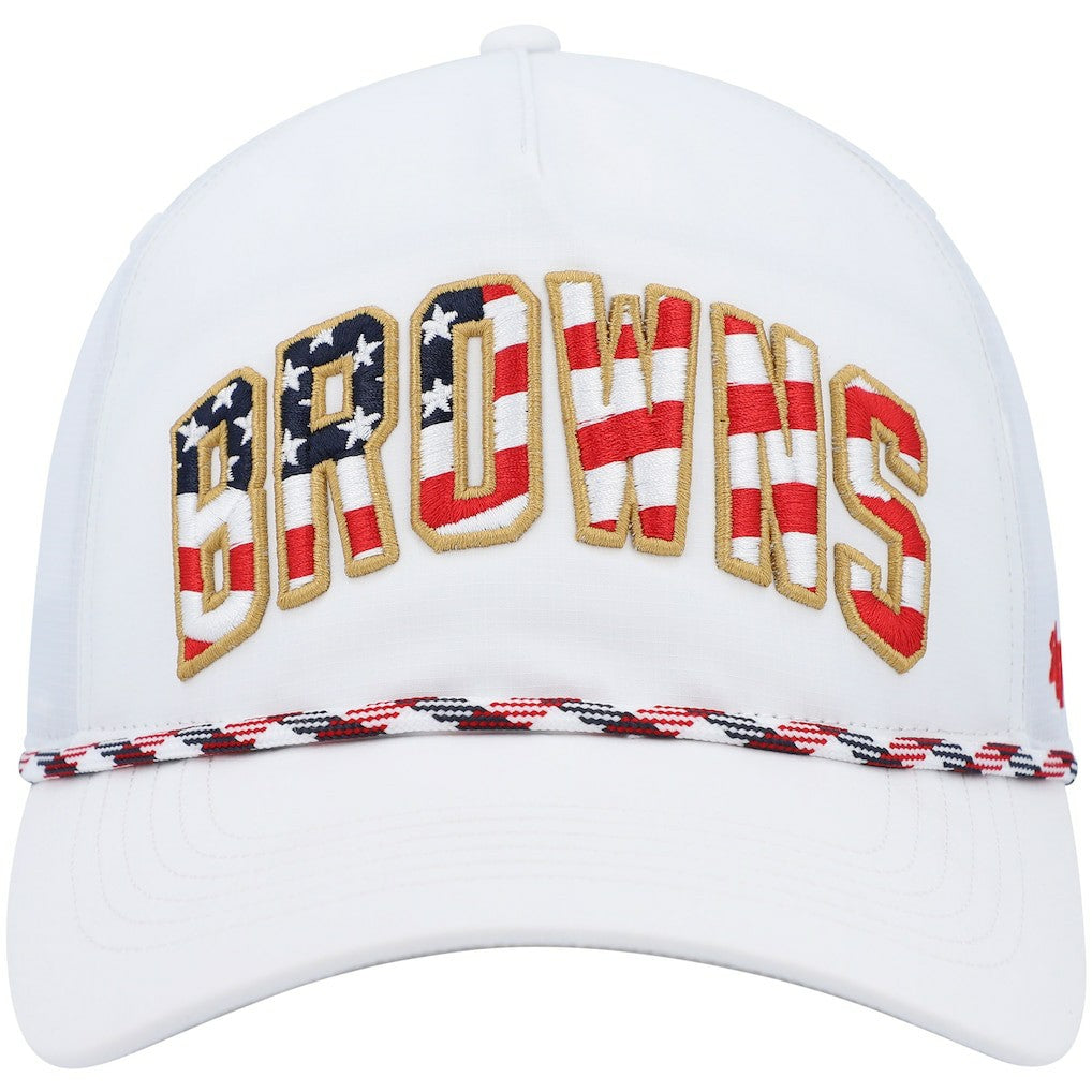 Cleveland Browns '47 Hitch Stars and Stripes Trucker Adjustable Hat - White - 47 brand