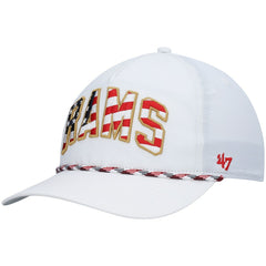 Los Angeles Rams '47 Hitch Stars and Stripes Trucker Adjustable Hat - White - 47 brand
