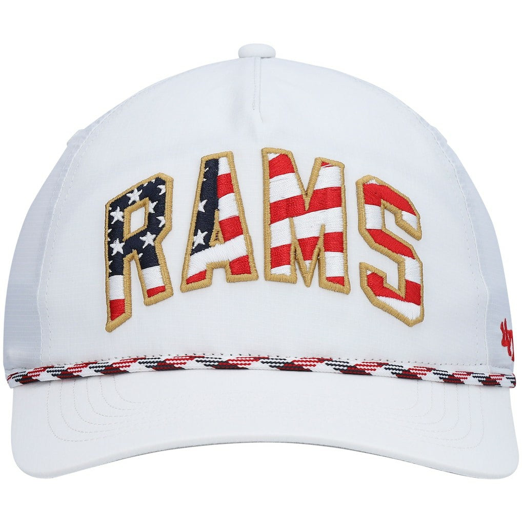 Los Angeles Rams '47 Hitch Stars and Stripes Trucker Adjustable Hat - White - 47 brand